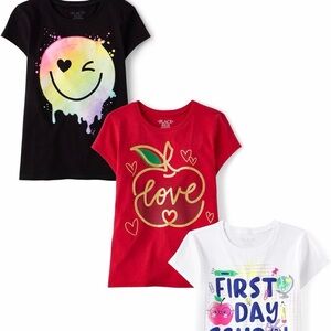 The Children's Place Three Pack of Tees- School Themed